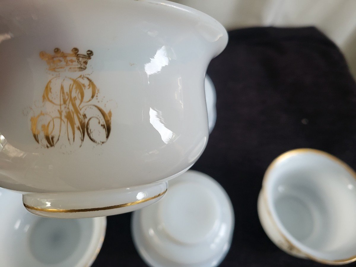 Suite de six sorbets Cristal  Couronne De Baron époque  Charles X Début XIXe -photo-2