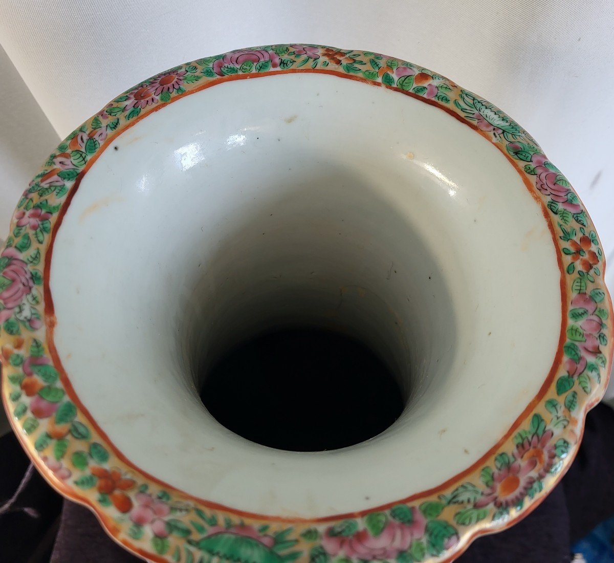 Large Canton Vase 19th Century H 62cm-photo-1