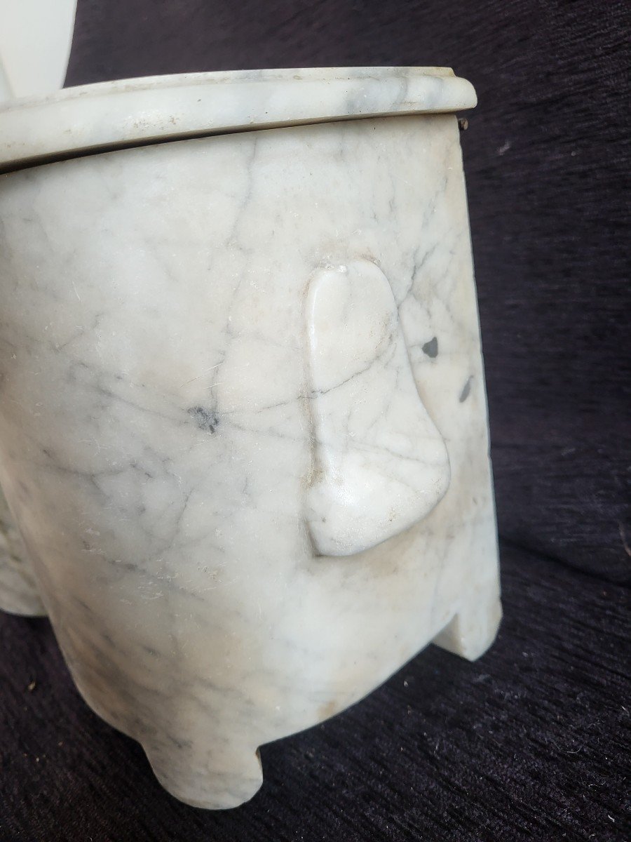 Viscera Box Marble Bronze Regency Period Early 18th Century -photo-2