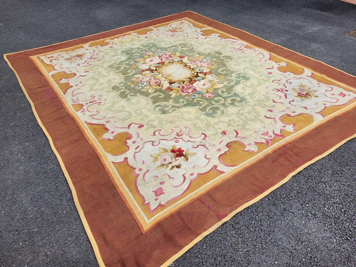Large Aubusson Carpet Period 1st Half Of The 19th Century 330x280 Tbe-photo-2