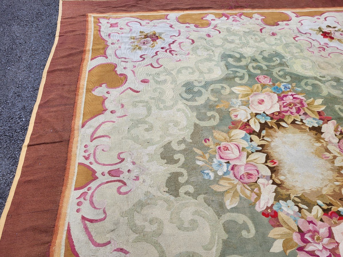 Large Aubusson Carpet Period 1st Half Of The 19th Century 330x280 Tbe-photo-3