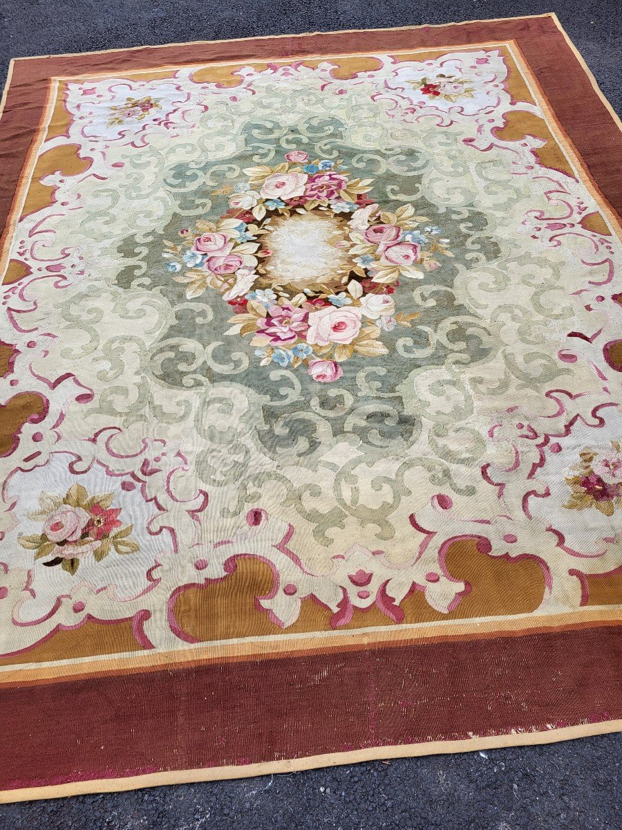 Large Aubusson Carpet Period 1st Half Of The 19th Century 330x280 Tbe-photo-6