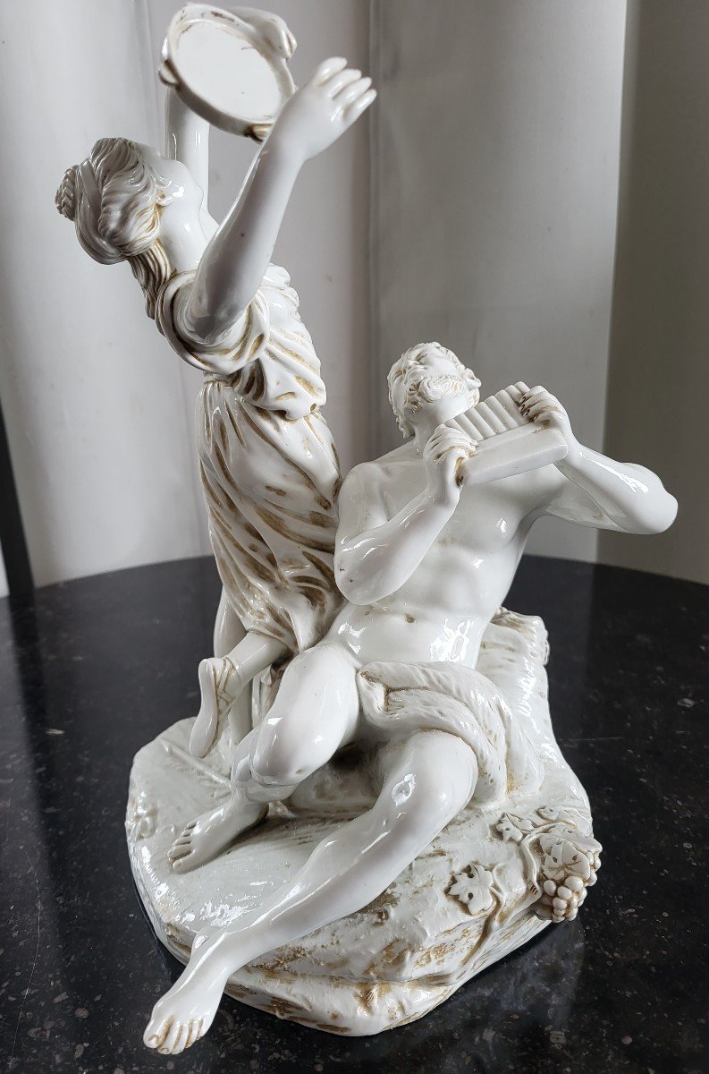 Sculpture  Du Surtout De Bacchus Porcelaine  époque XIXe -photo-2