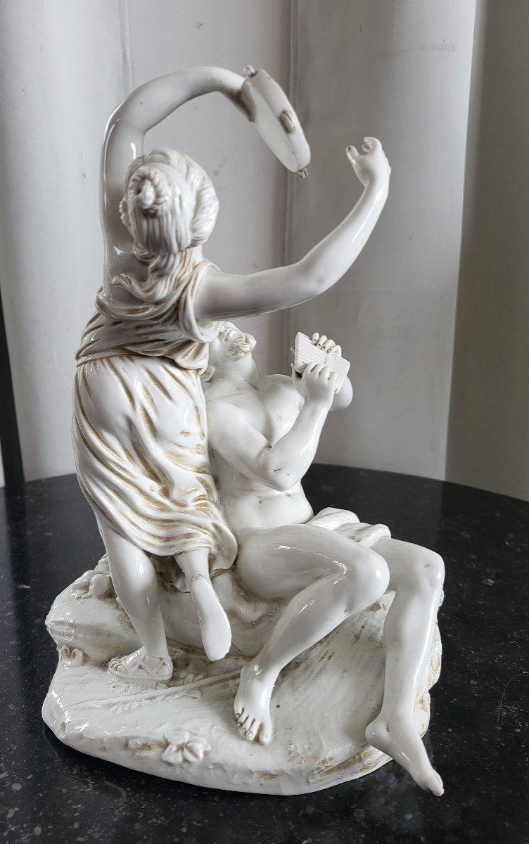 Sculpture  Du Surtout De Bacchus Porcelaine  époque XIXe -photo-3