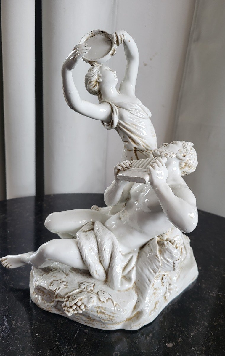 Sculpture  Du Surtout De Bacchus Porcelaine  époque XIXe -photo-4