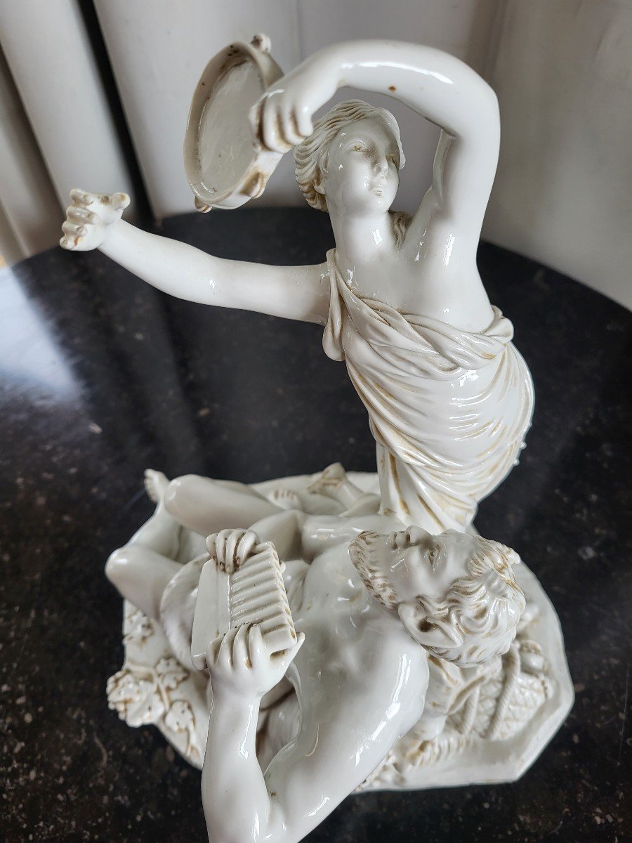 Sculpture  Du Surtout De Bacchus Porcelaine  époque XIXe -photo-4