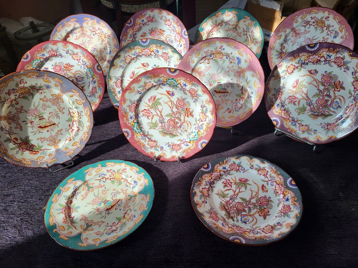 Service Dessert Minton  Porcelaine  époque XIXe Siècle -photo-2