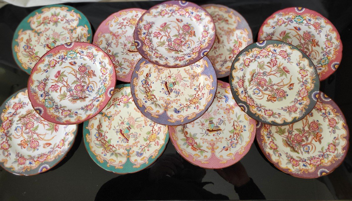 Service Dessert Minton  Porcelaine  époque XIXe Siècle -photo-6