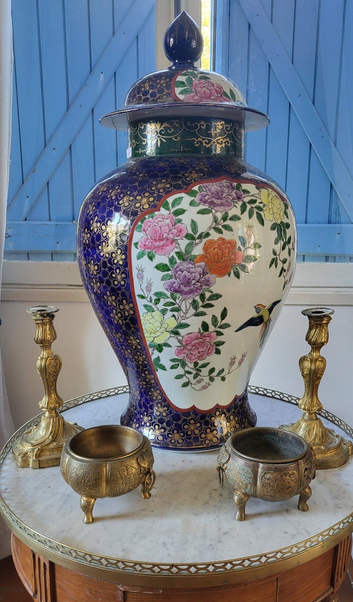 Importante  Potiche Porcelaine De Chine époque Fin XIXe Siècle H 77cm-photo-2