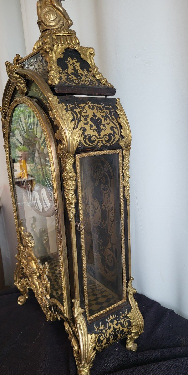 Important Boulle Cartel Signe Cogniet In Paris Late 17th Century Early 18th Century -photo-5