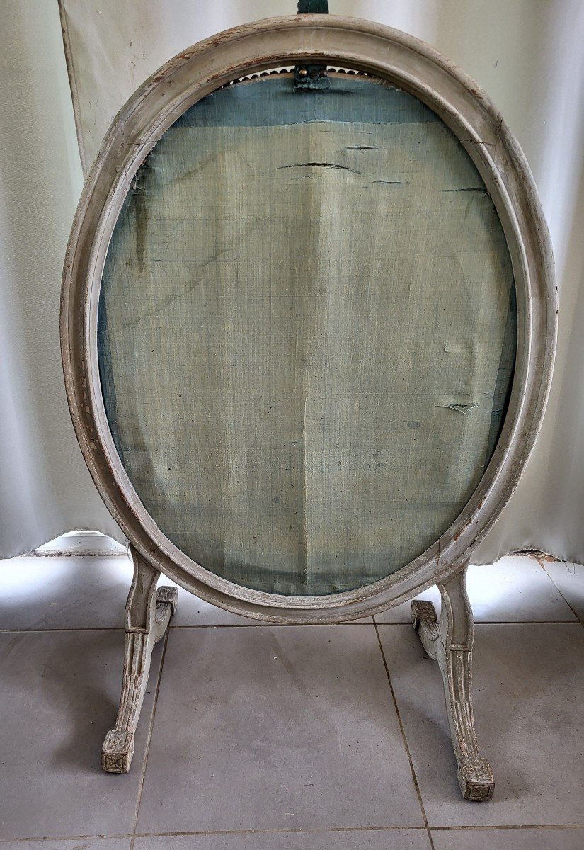 Ecran De Feu Bois Laqué  époque Louis XVI XVIII E Siècle -photo-3