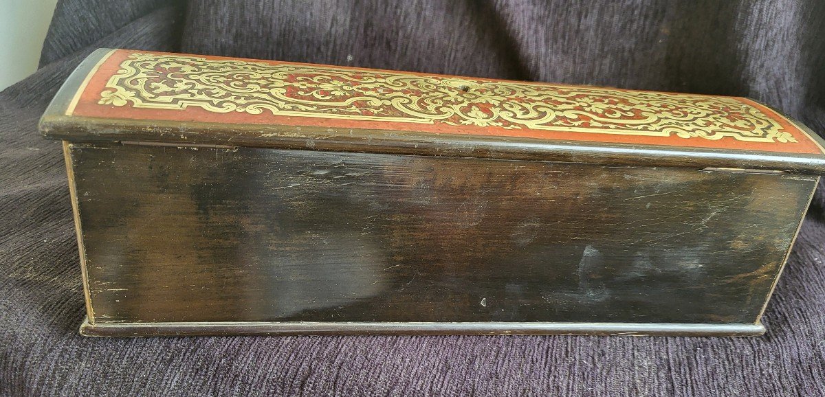 Boulle Marquetry Writing Case Napoleon III Period 19th Century -photo-1