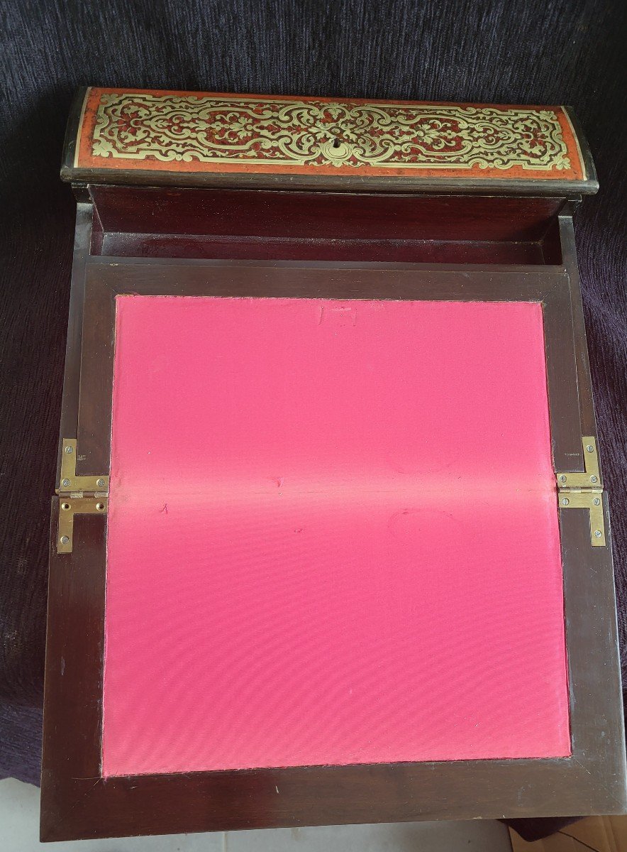 Ecritoire   marqueterie Boulle  époque  Napoléon III  XIXe Siècle -photo-4