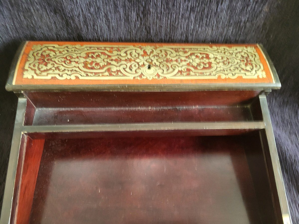 Boulle Marquetry Writing Case Napoleon III Period 19th Century -photo-7