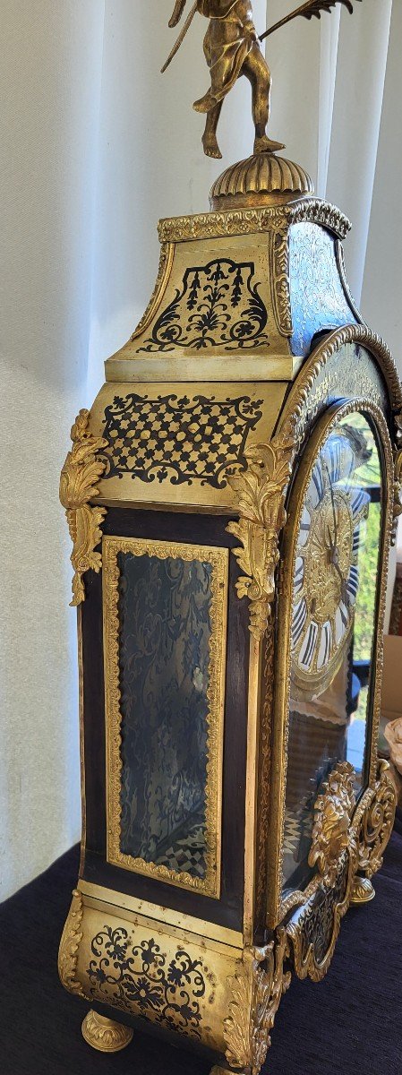 Important Boulle Cartel Sign Jean Jolly Louis XIV Period H 130cm-photo-4