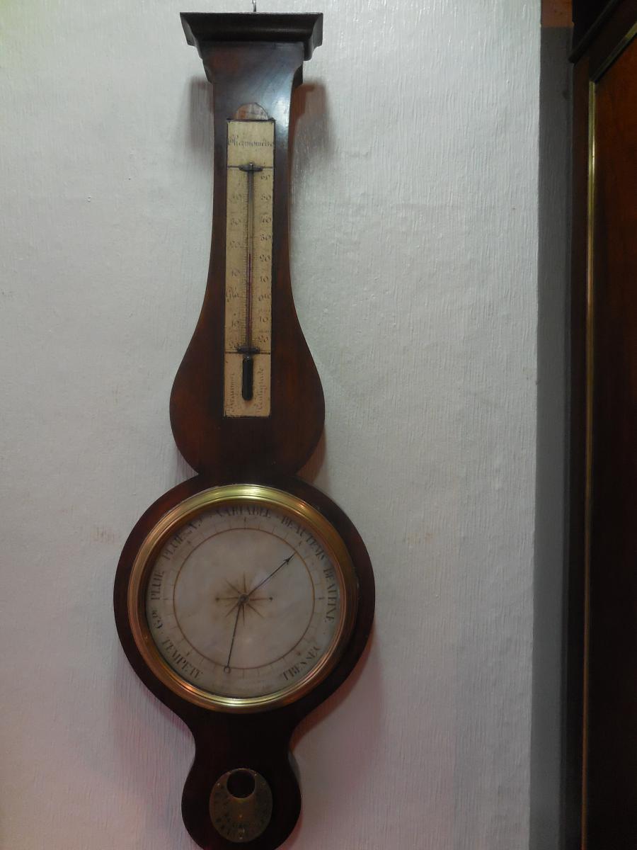 Barometer Mahogany From Cuba Start Time XIX Eme