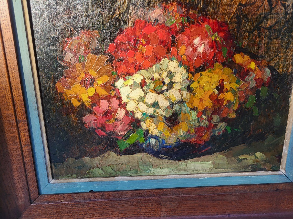 Louis Pastour Large Oil S/p Double Sided Signed Dated 1943-photo-5