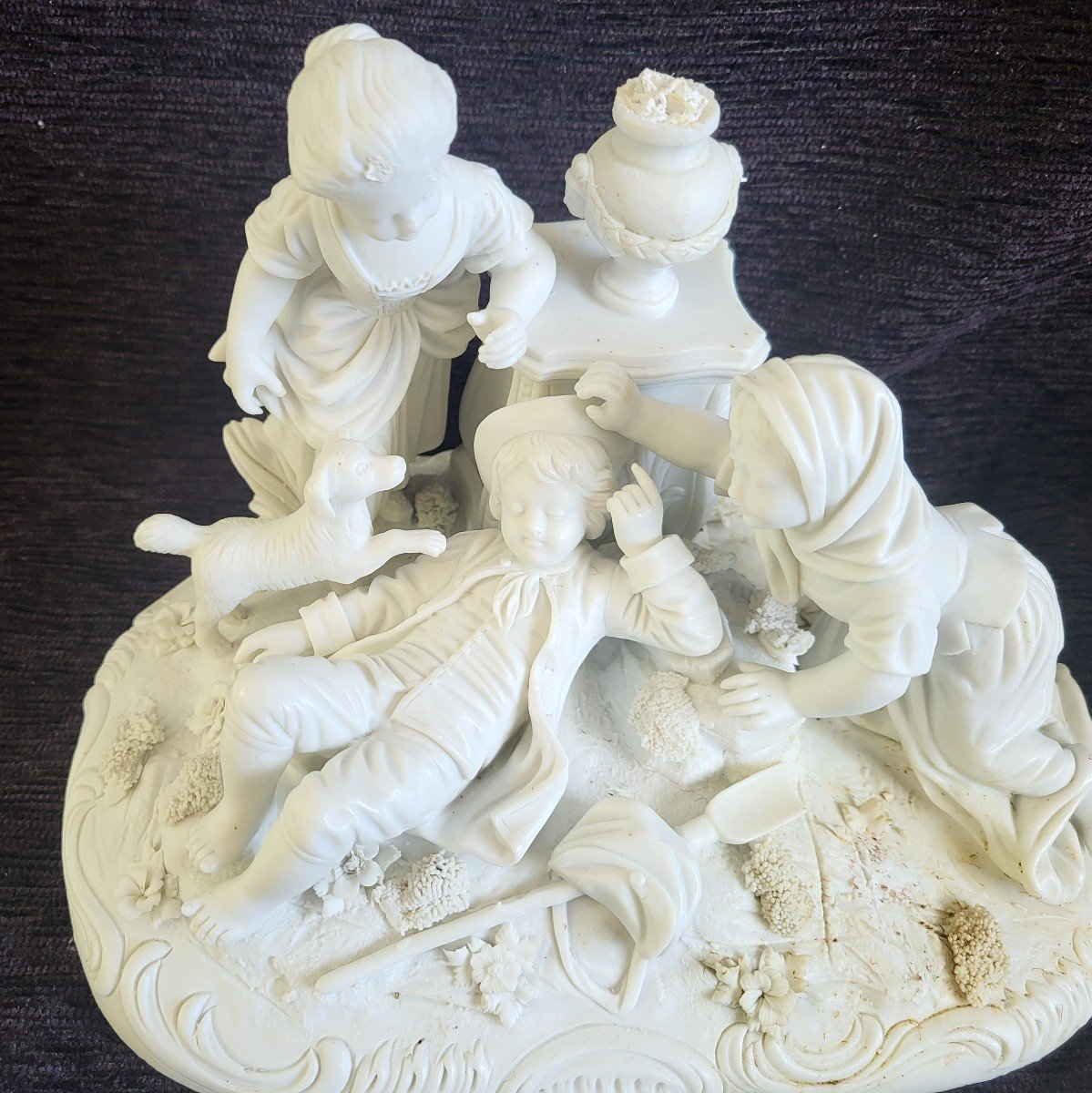 Pair Of Biscuit Groups Mark De Sèvres 19th Century -photo-5