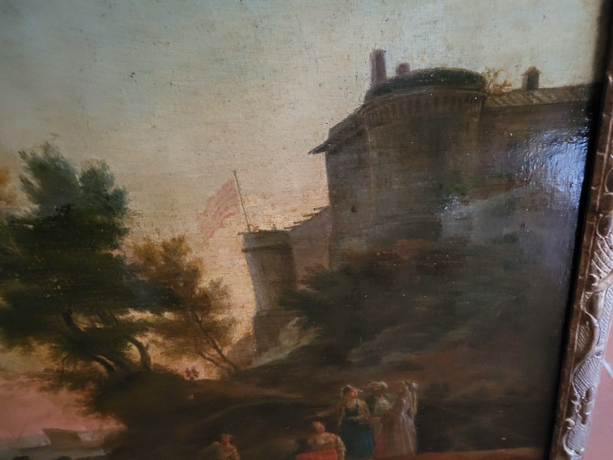 Marine école Claude Joseph  Vernet H/t époque  XVIIIe-photo-8