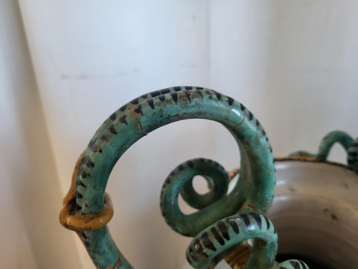 Importante  Garniture  Faience Majolique Italie XIXe -photo-5