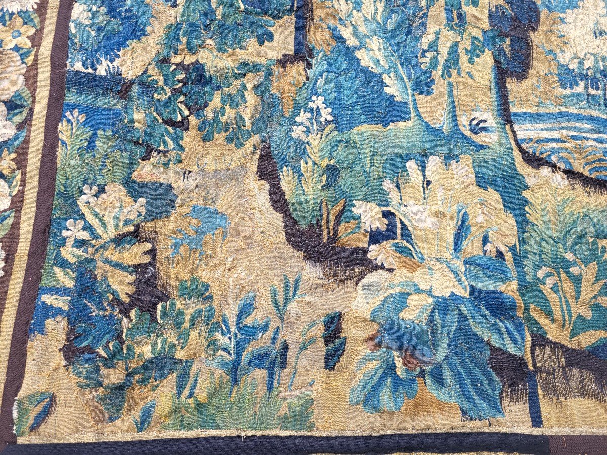Tapisserie  Aubusson  Verdure Fin XVII e Début XVIII e Siècle  200x235-photo-5