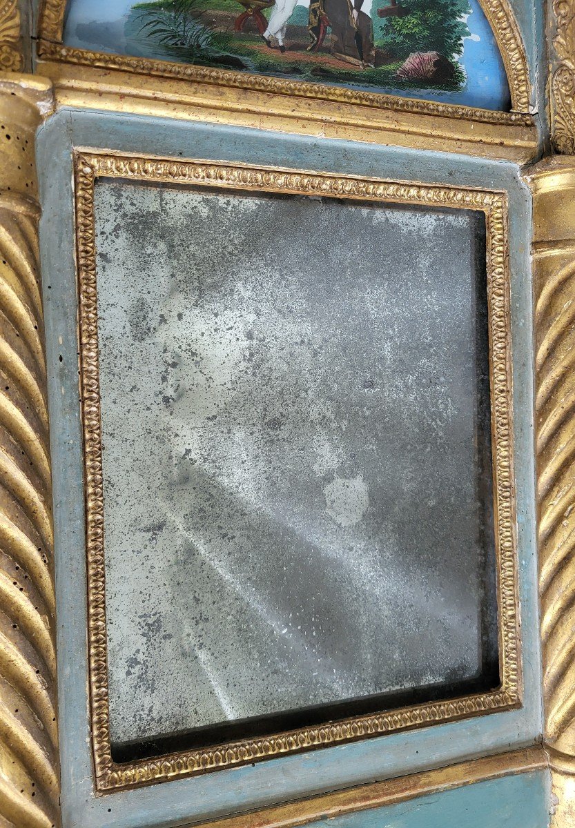 Small Trumeau Mirror Empire Period Early 19th Century -photo-4