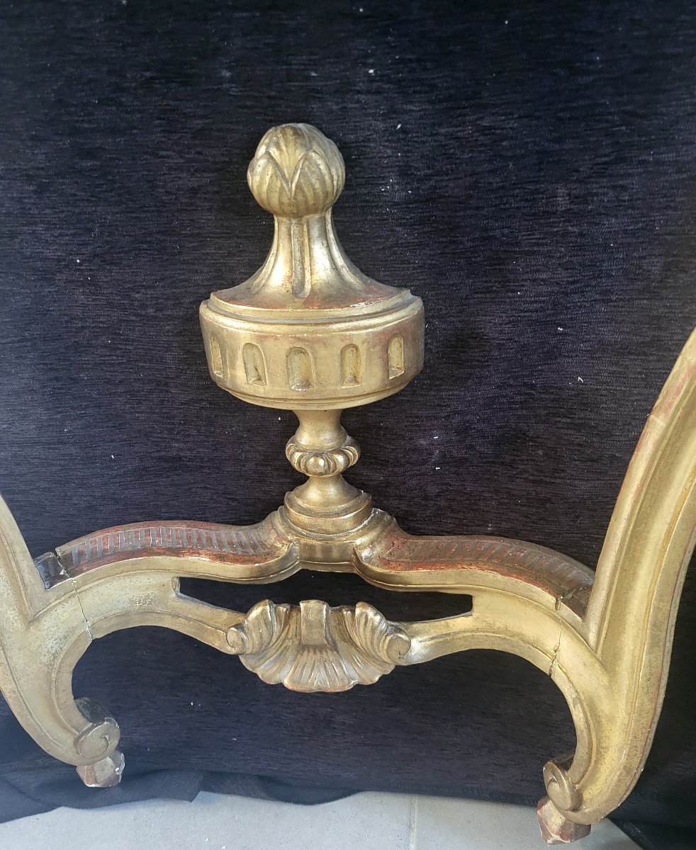 Console  Bois  Doré  Marbre  Brèche  époque  Louis XV XVIII E -photo-4