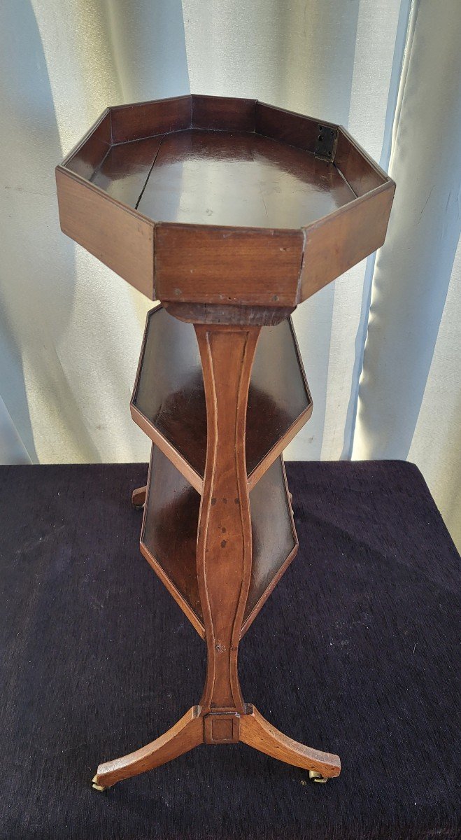 "knitting" Mahogany Coffee Table Stamped F.bury Louis XVI XVIII E Period -photo-2