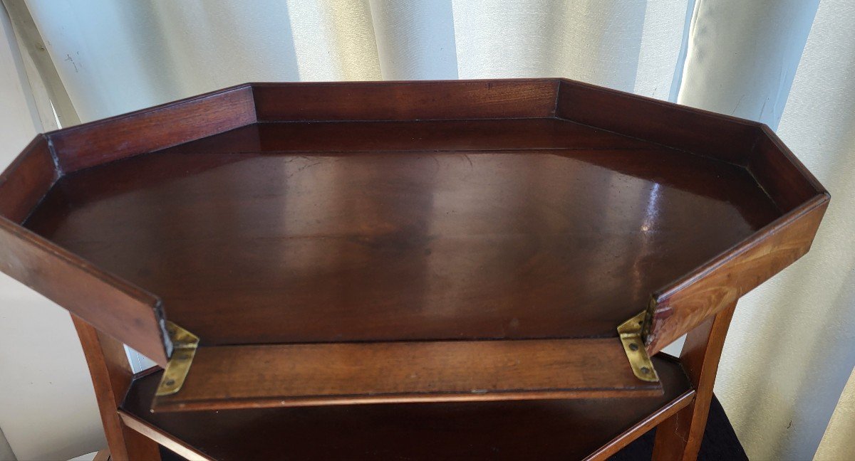 "knitting" Mahogany Coffee Table Stamped F.bury Louis XVI XVIII E Period -photo-3