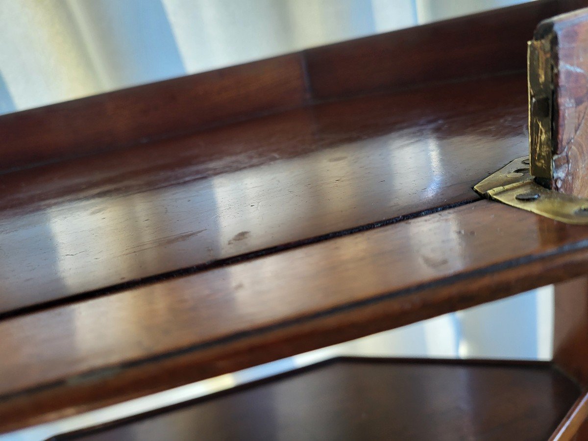 "knitting" Mahogany Coffee Table Stamped F.bury Louis XVI XVIII E Period -photo-4