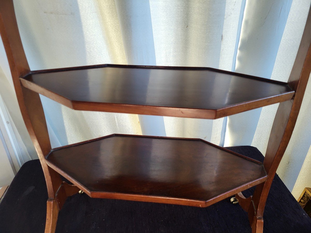 "knitting" Mahogany Coffee Table Stamped F.bury Louis XVI XVIII E Period -photo-2