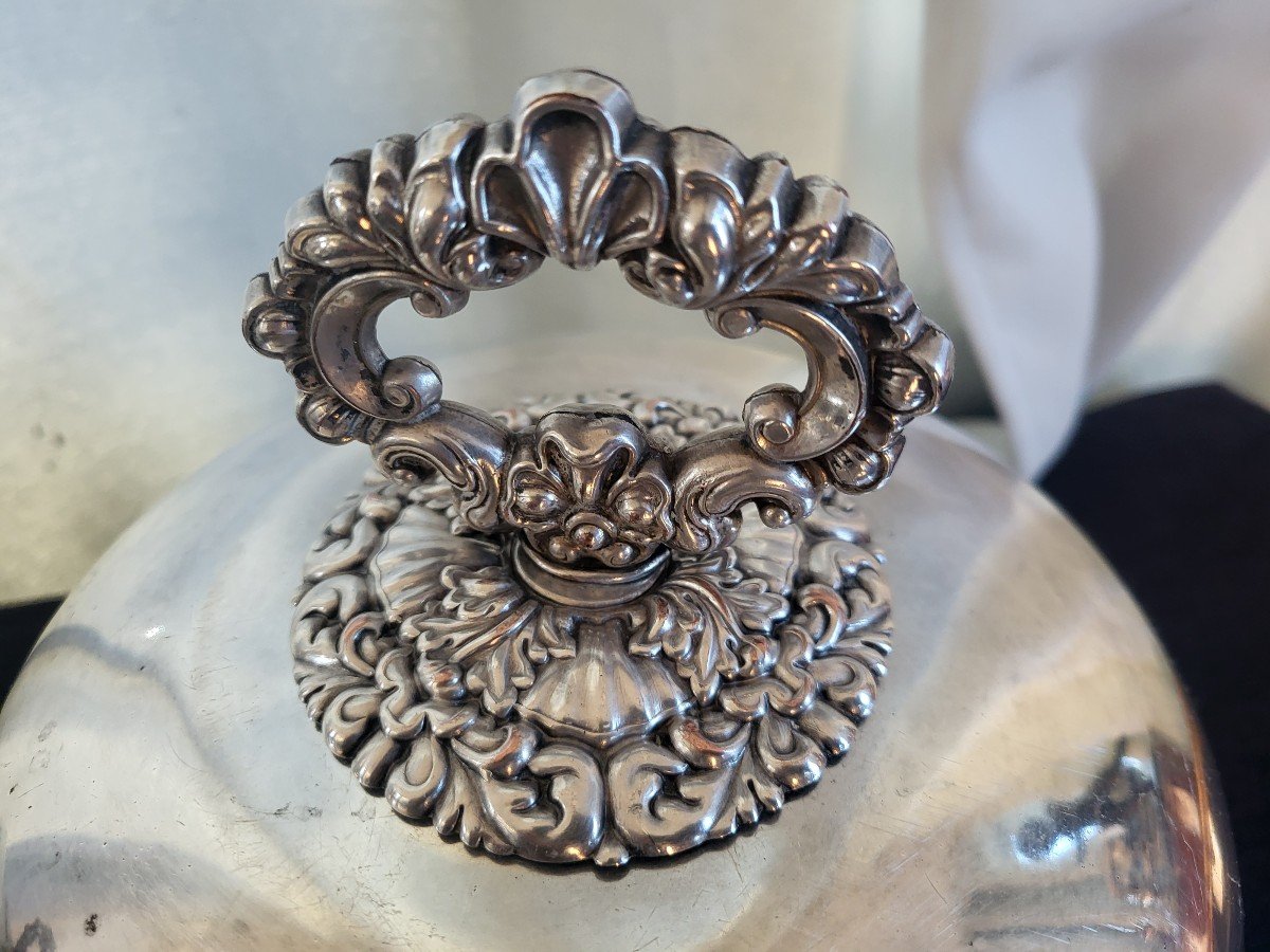 Paire De Chauffe-plat clochés Argent Plaqué M.o.Veyrat c.1820-photo-1