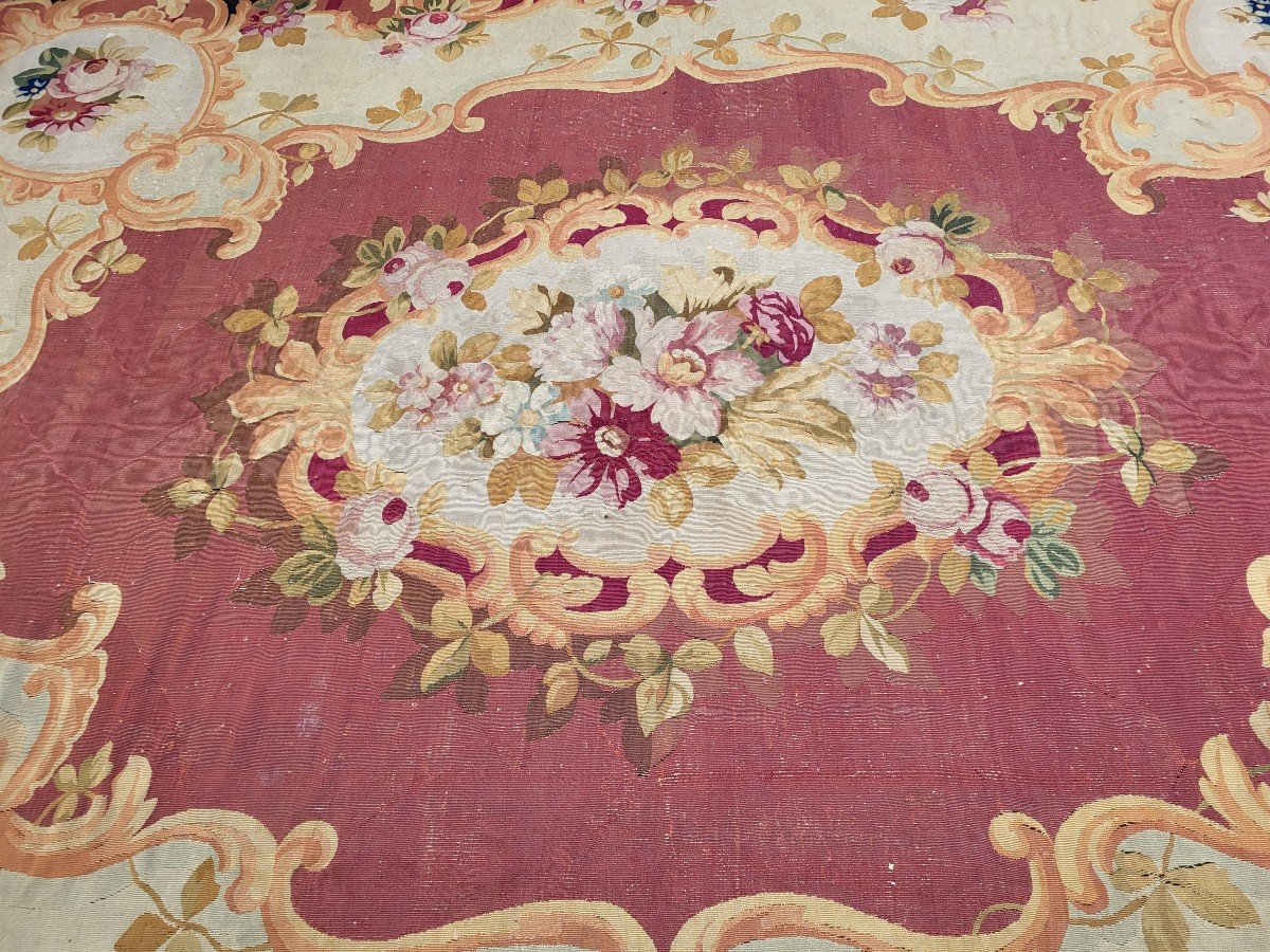 Large Aubusson Rug Napoleon III Period 19th Century 430 X325cm-photo-2
