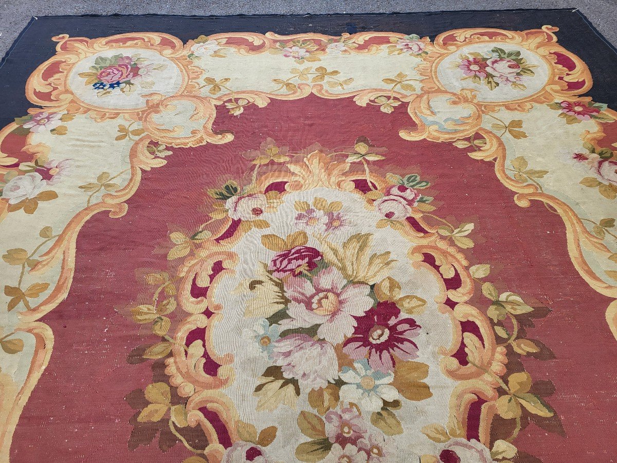 Large Aubusson Rug Napoleon III Period 19th Century 430 X325cm-photo-4