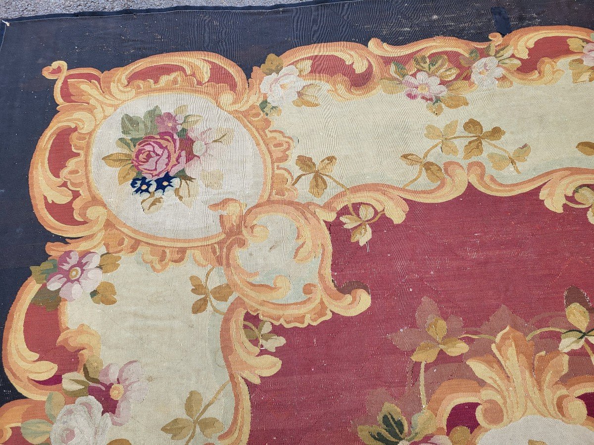 Large Aubusson Rug Napoleon III Period 19th Century 430 X325cm-photo-1