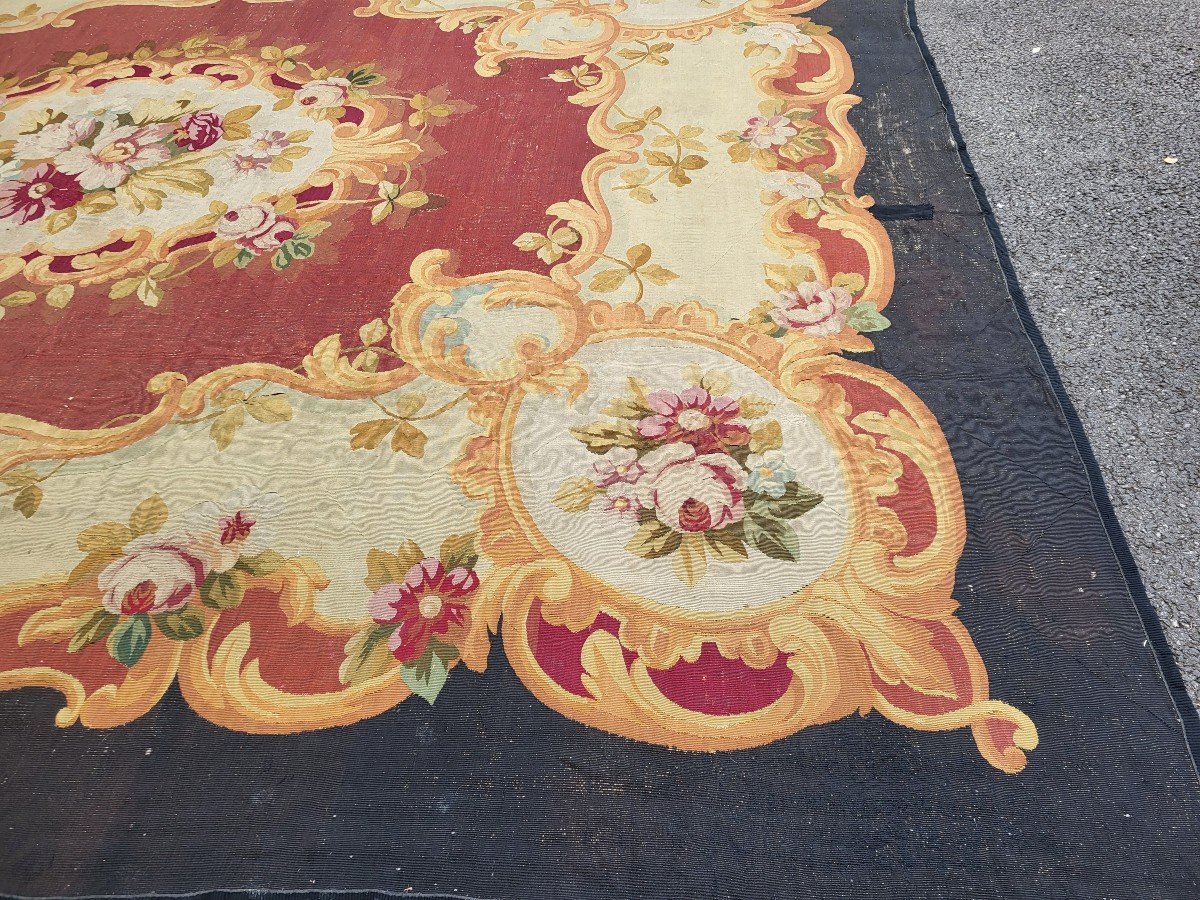 Large Aubusson Rug Napoleon III Period 19th Century 430 X325cm-photo-3