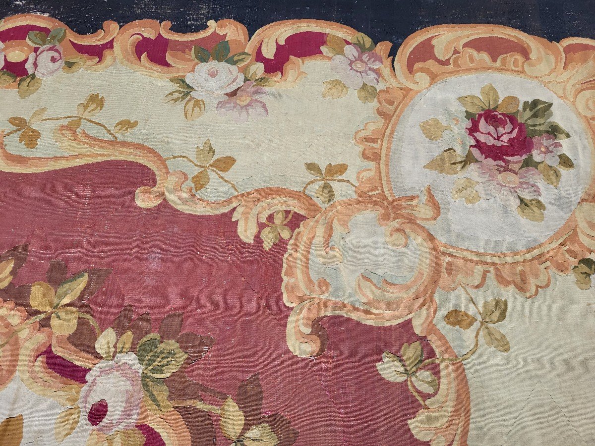 Large Aubusson Rug Napoleon III Period 19th Century 430 X325cm-photo-8