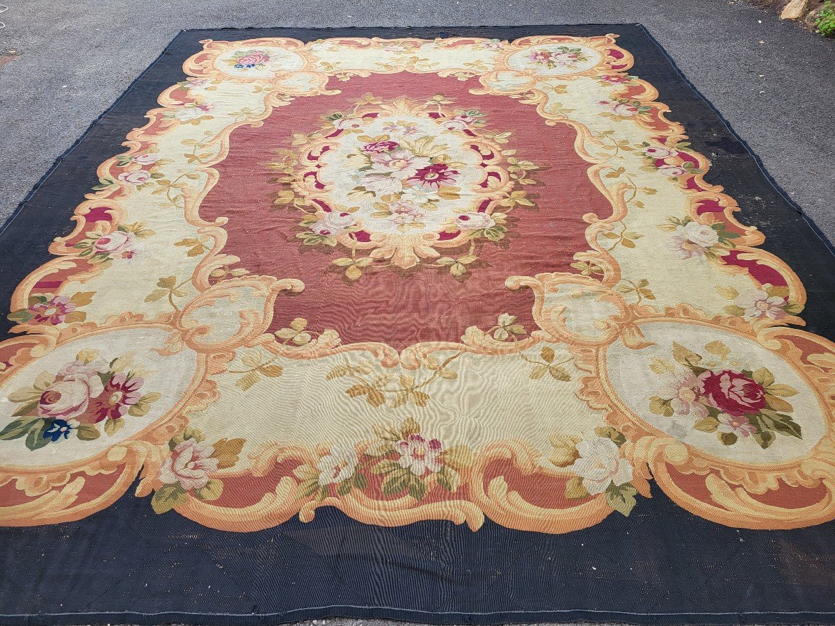 Large Aubusson Rug Napoleon III Period 19th Century 430 X325cm