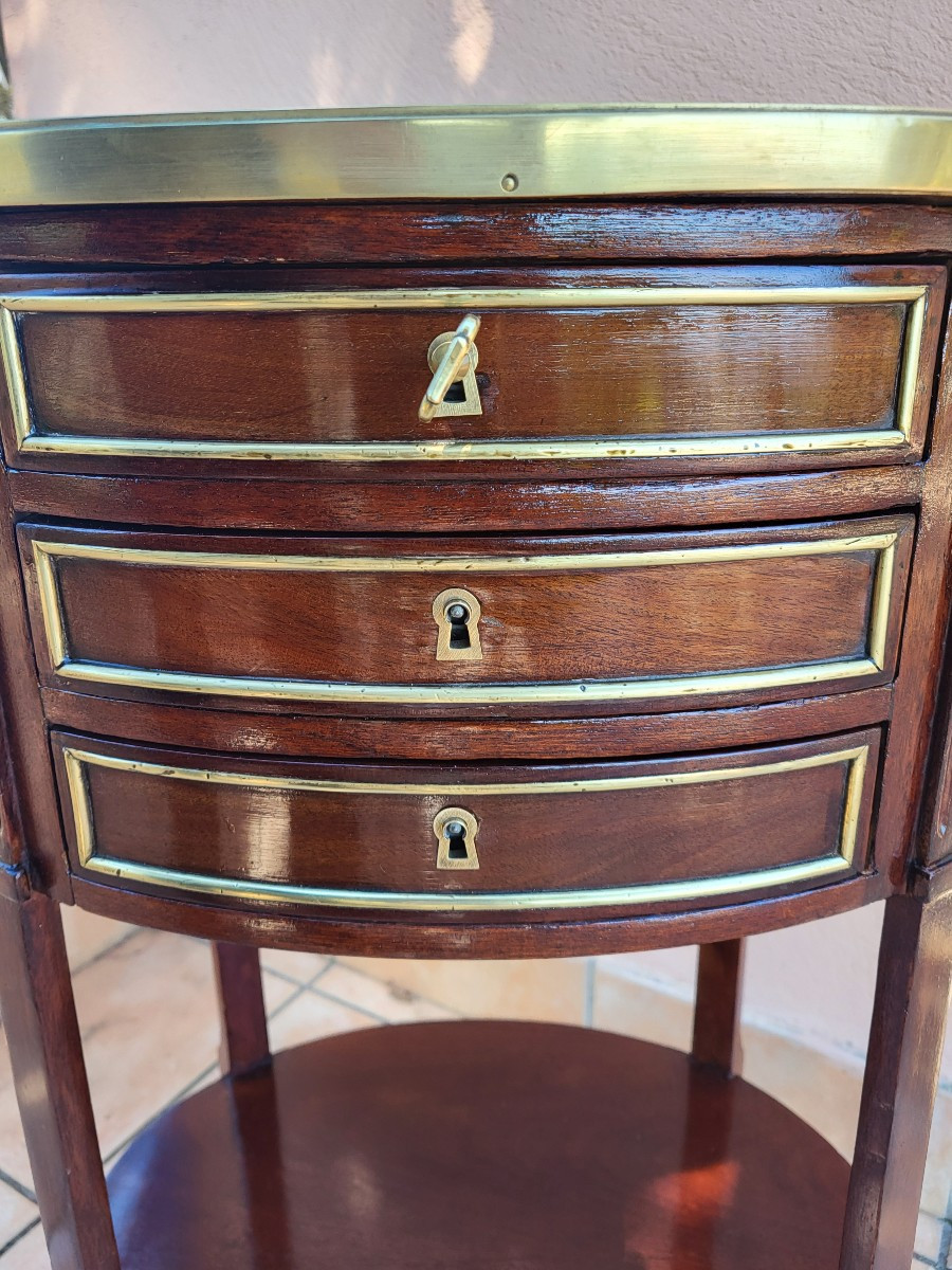 Table De Salon Acajou  époque  Louis XVI  XVIII E Siècle -photo-2
