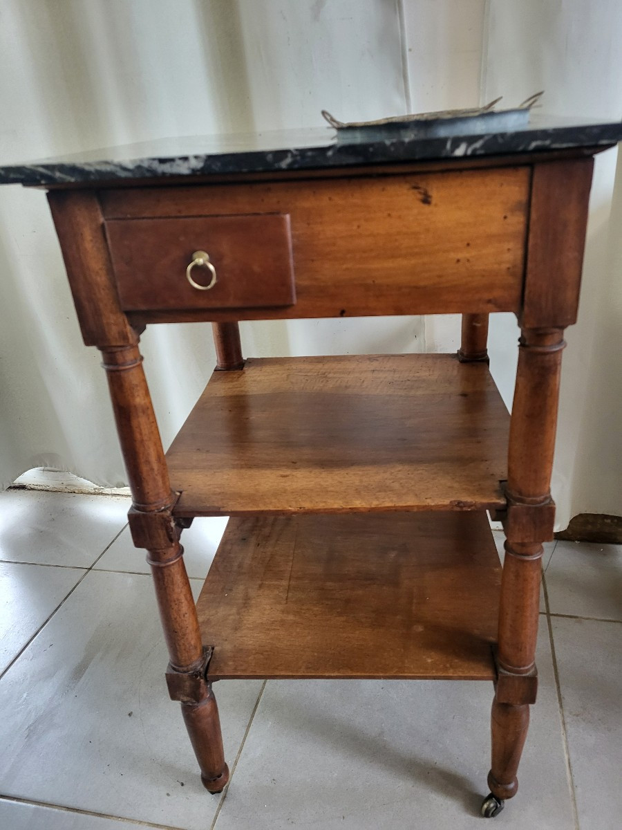 Petite Table  Rafraichissoir  Bois naturel époque  Directoire/  Début XIXe -photo-4