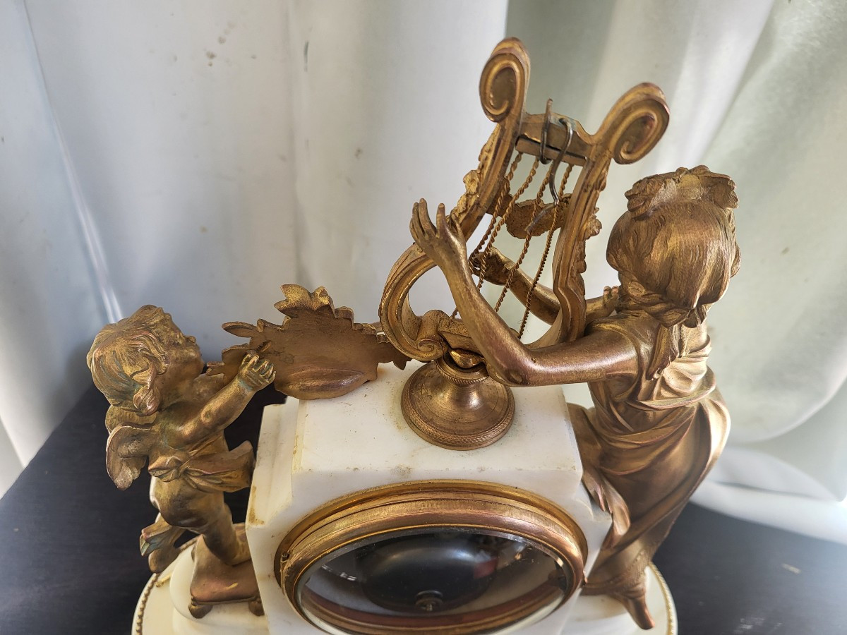 Venus And Love Clock Signed Lechopié In Paris Louis XVI Period 18th Century -photo-3