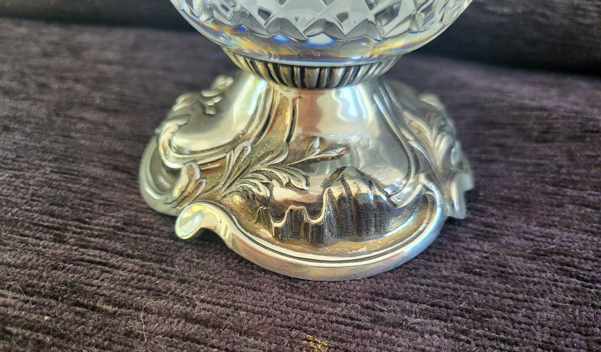 Silver And Cut Crystal Ewer, Motopazio, Circa 1900-photo-3