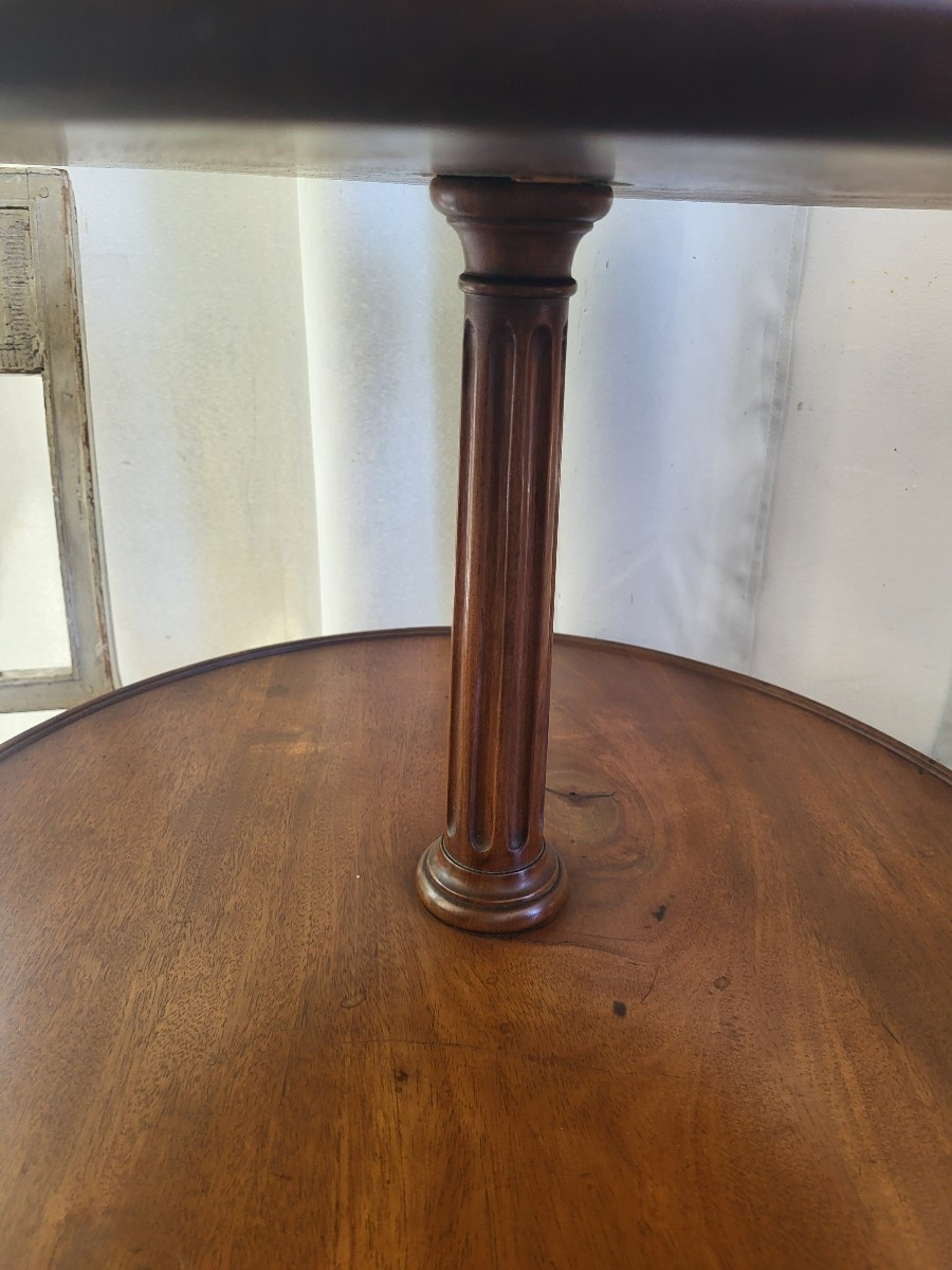 19th Century Solid Mahogany Servant Pedestal Table -photo-3
