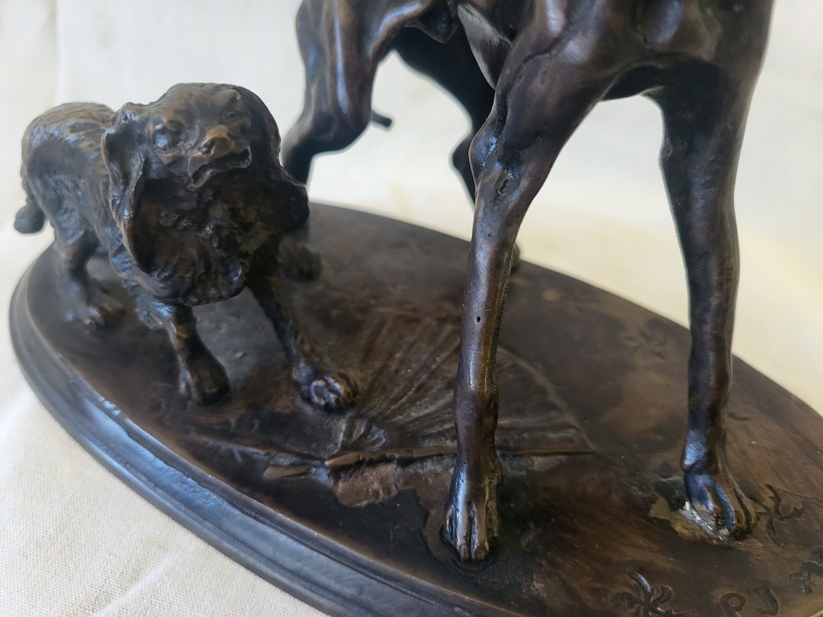  Bronze Sculpture Pj Mene Greyhound And King -photo-4