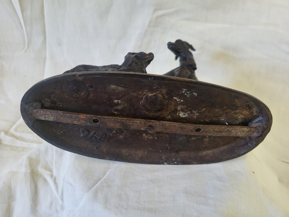  Bronze Sculpture Pj Mene Greyhound And King -photo-1