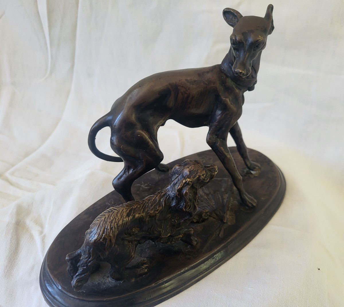  Bronze Sculpture Pj Mene Greyhound And King -photo-3