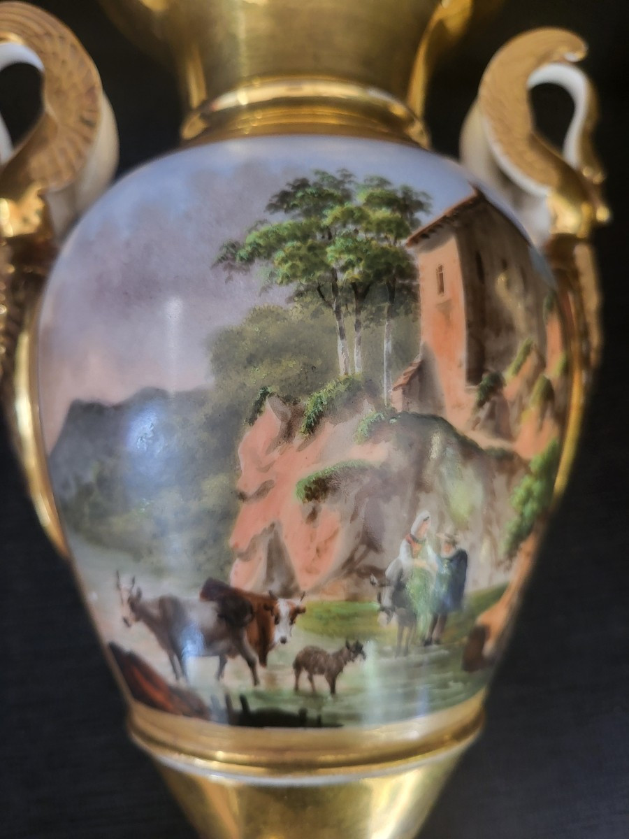 Pair Of Vases By Sg Meslier, Rue De l'Arbre Sec, Paris, C1800-photo-5