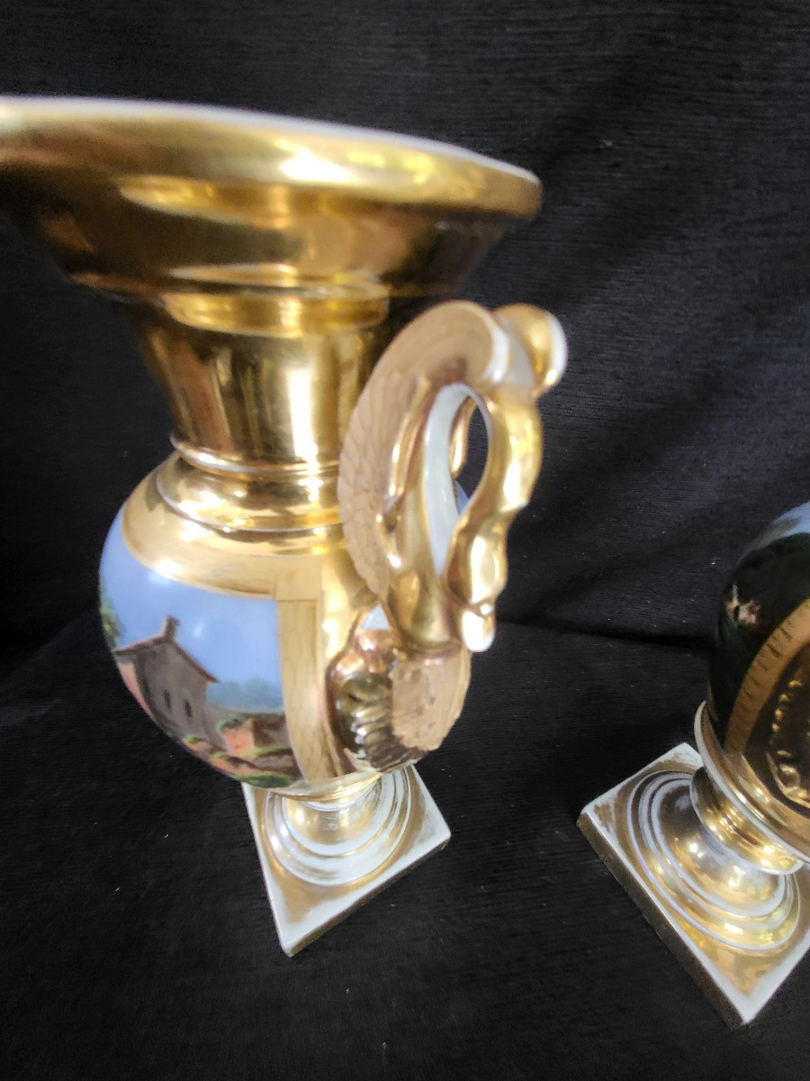 Pair Of Vases By Sg Meslier, Rue De l'Arbre Sec, Paris, C1800-photo-7