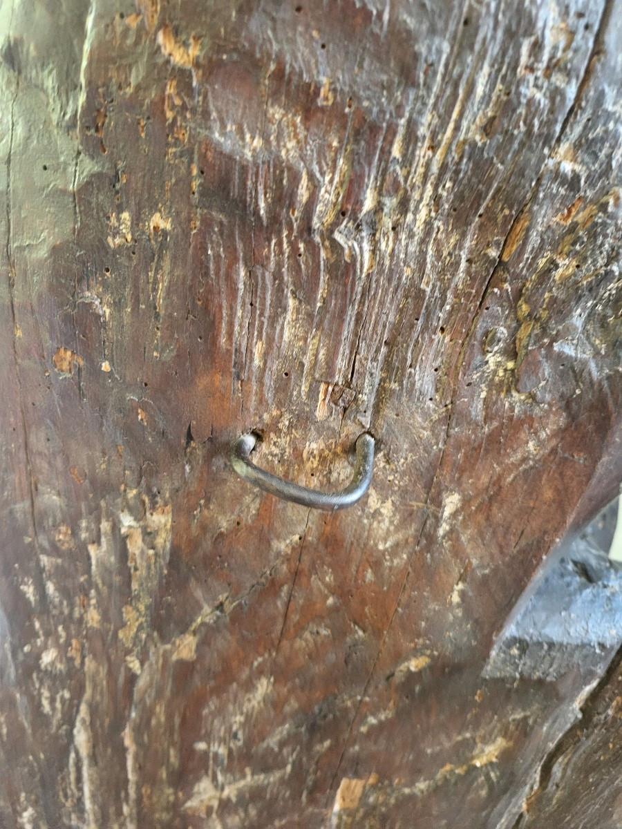 Groupe bois sculpté  Vierge et Ste Anne France fin XVIIe H71-photo-7