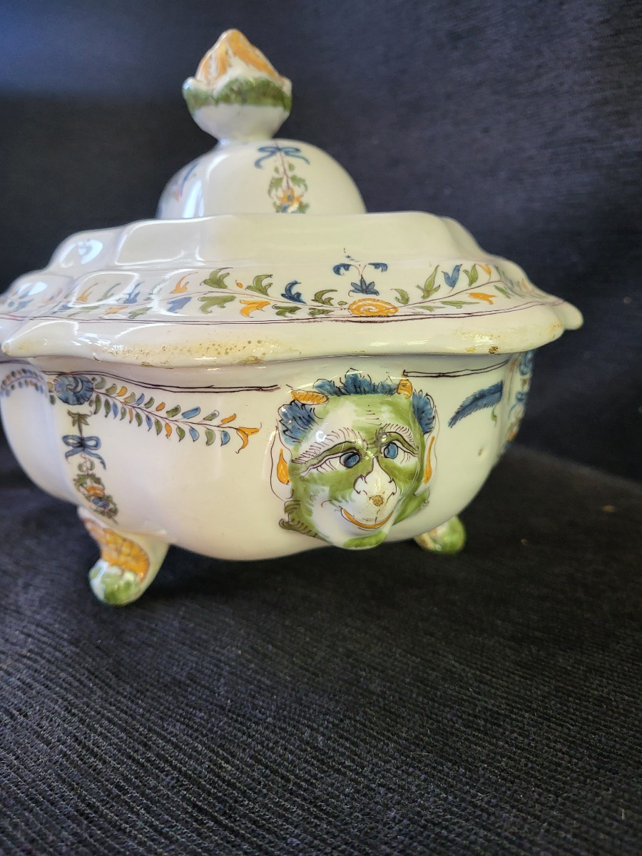 Moustiers Earthenware Vegetable Dish From The 18th Century -photo-6